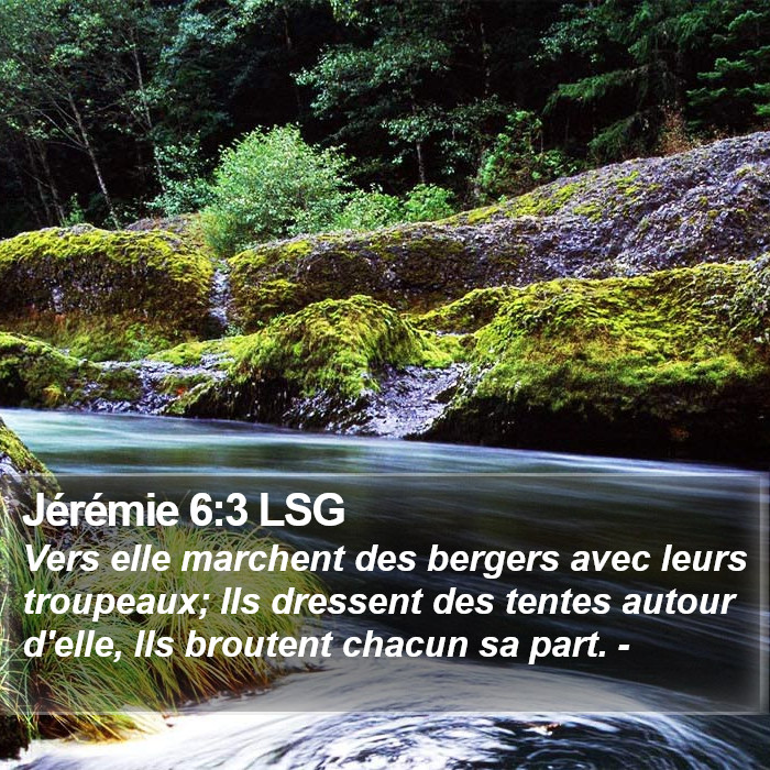 Jérémie 6:3 LSG Bible Study