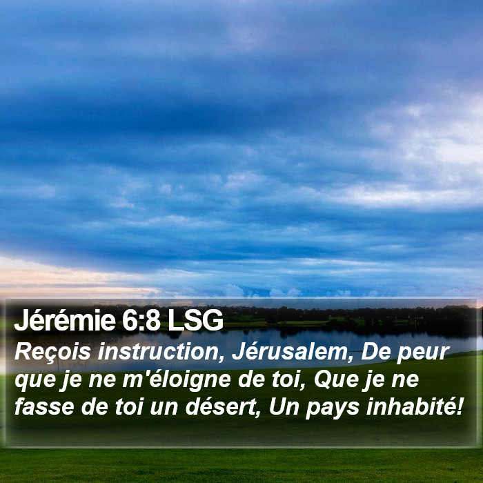 Jérémie 6:8 LSG Bible Study