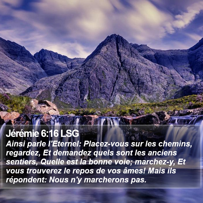Jérémie 6:16 LSG Bible Study