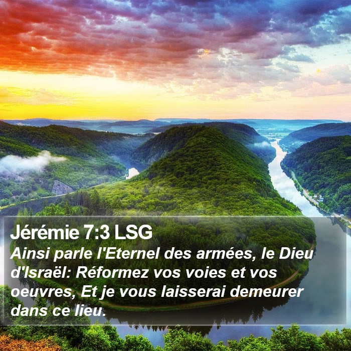 Jérémie 7:3 LSG Bible Study
