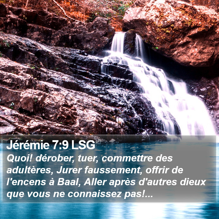 Jérémie 7:9 LSG Bible Study