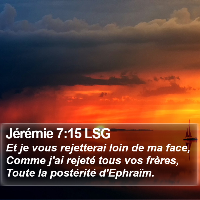 Jérémie 7:15 LSG Bible Study