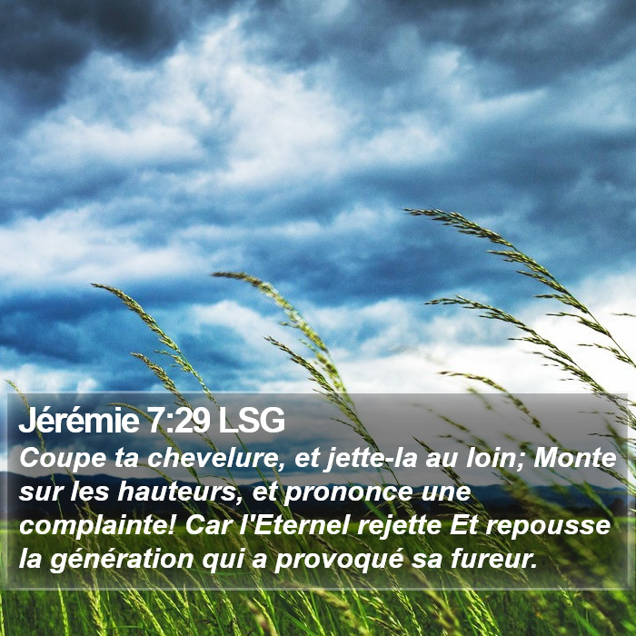 Jérémie 7:29 LSG Bible Study