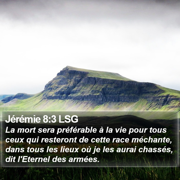 Jérémie 8:3 LSG Bible Study