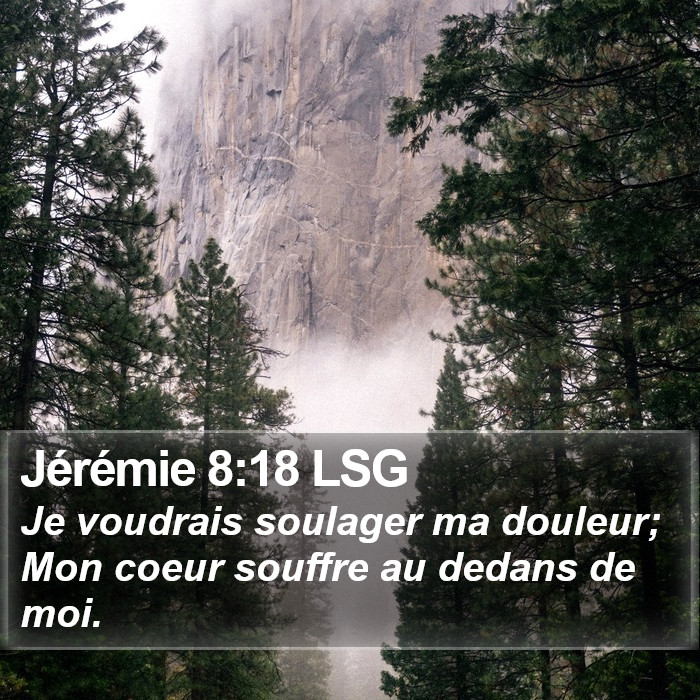 Jérémie 8:18 LSG Bible Study