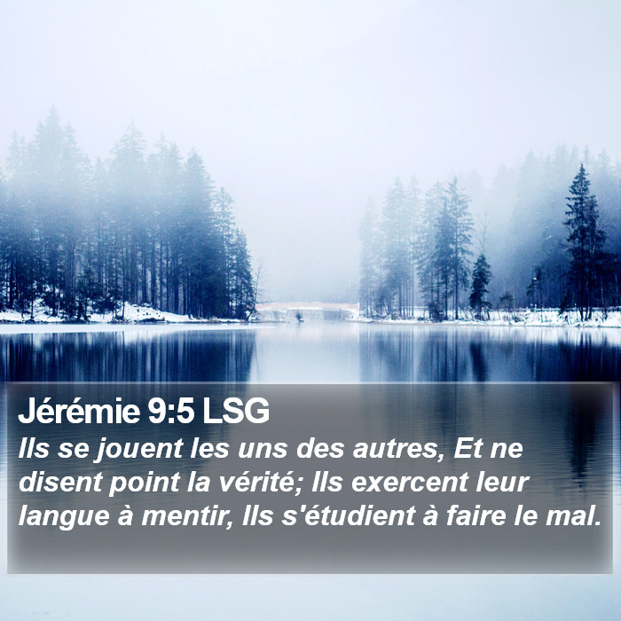 Jérémie 9:5 LSG Bible Study