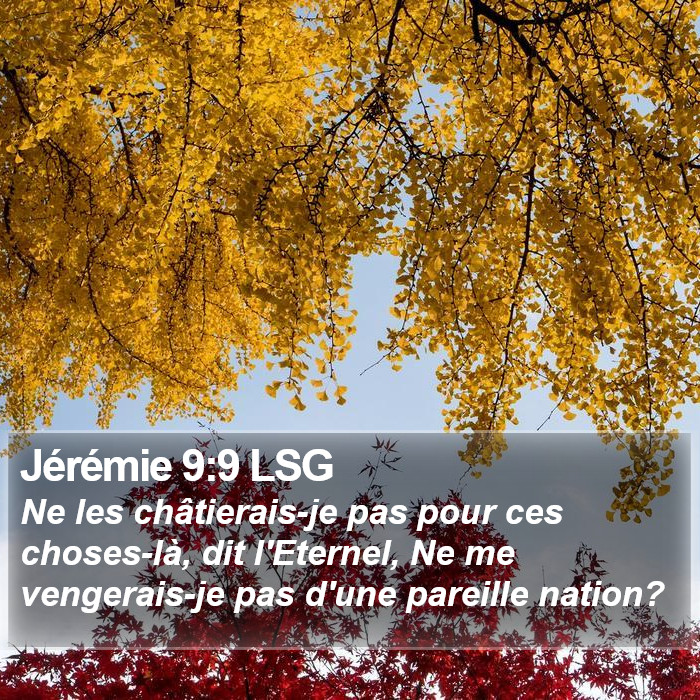 Jérémie 9:9 LSG Bible Study