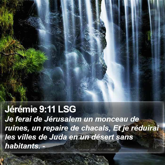 Jérémie 9:11 LSG Bible Study
