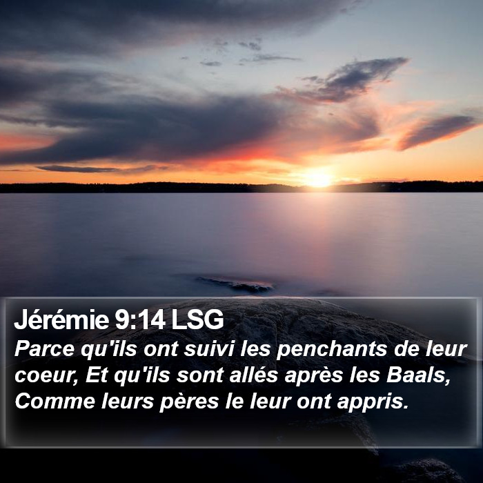 Jérémie 9:14 LSG Bible Study