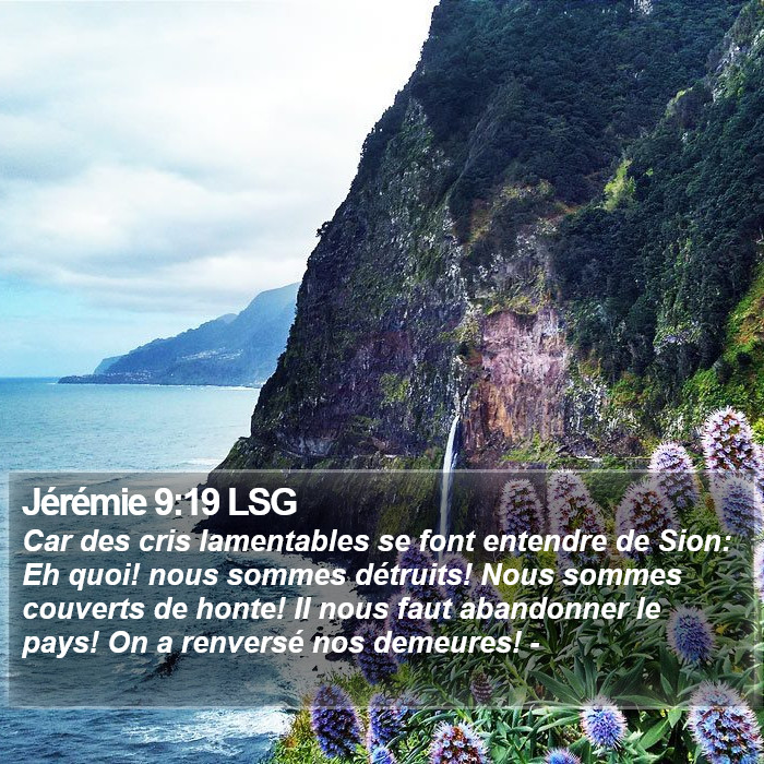Jérémie 9:19 LSG Bible Study