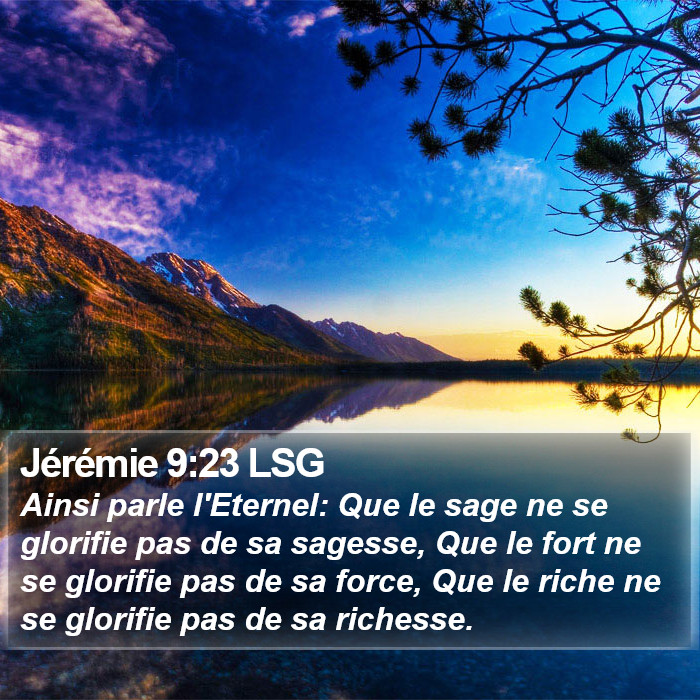 Jérémie 9:23 LSG Bible Study