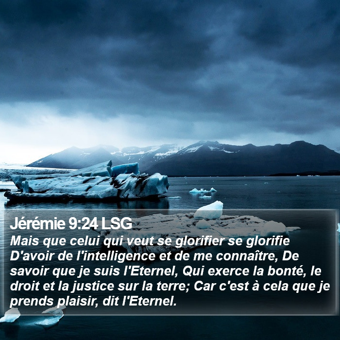 Jérémie 9:24 LSG Bible Study