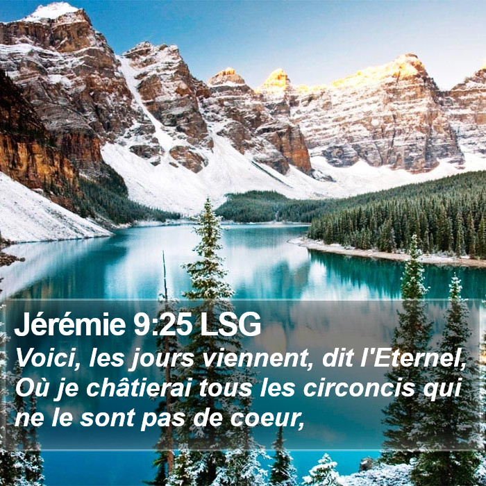 Jérémie 9:25 LSG Bible Study