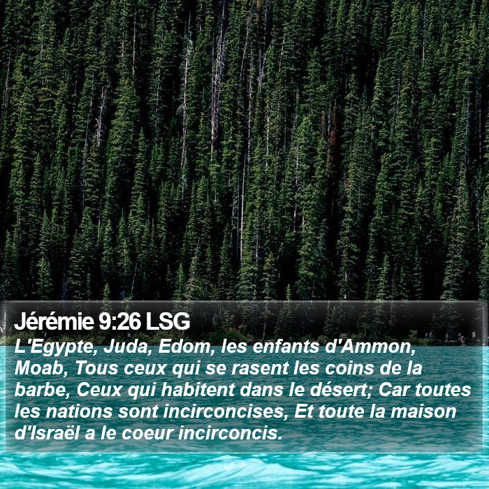 Jérémie 9:26 LSG Bible Study