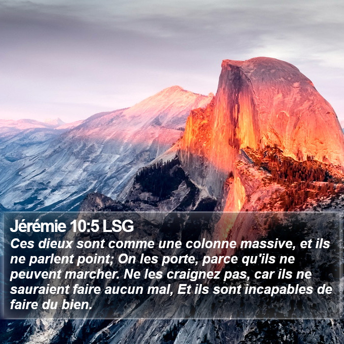 Jérémie 10:5 LSG Bible Study
