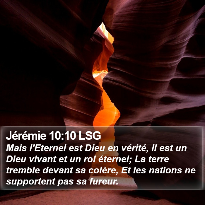 Jérémie 10:10 LSG Bible Study