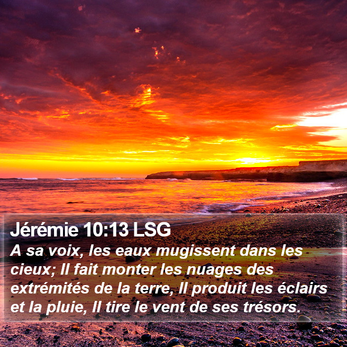 Jérémie 10:13 LSG Bible Study