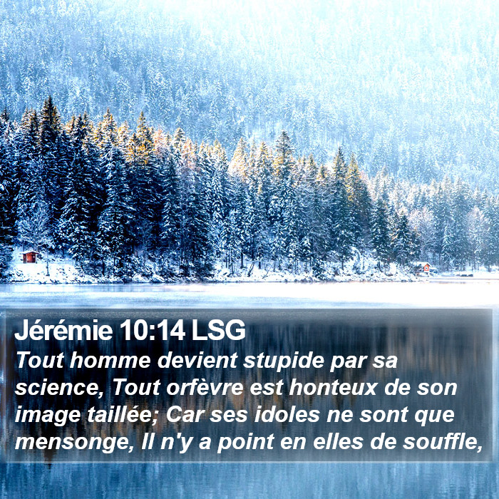 Jérémie 10:14 LSG Bible Study