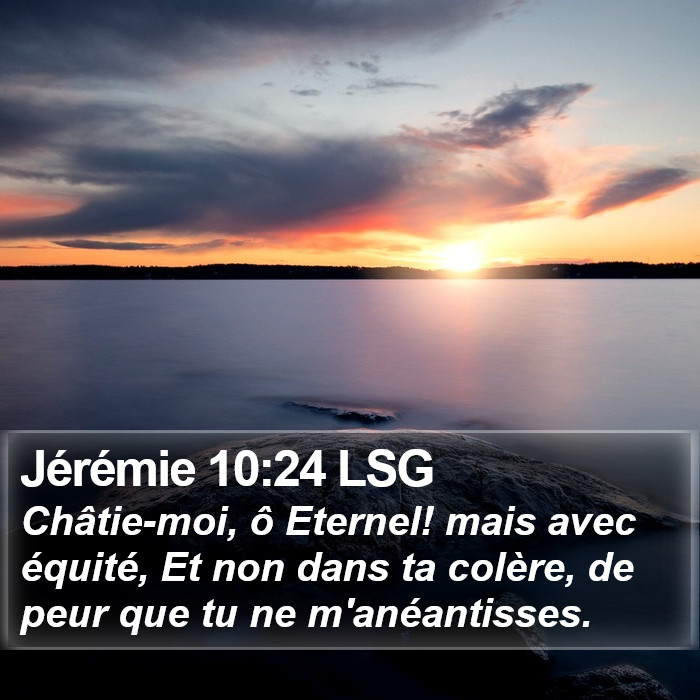 Jérémie 10:24 LSG Bible Study