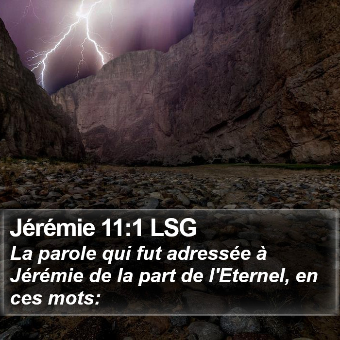 Jérémie 11:1 LSG Bible Study