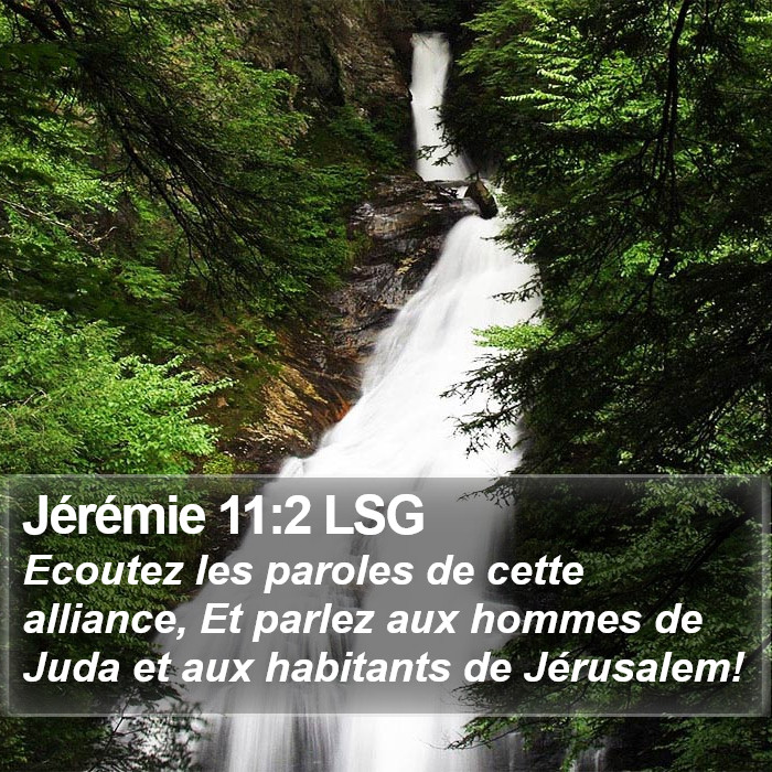 Jérémie 11:2 LSG Bible Study