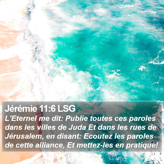 Jérémie 11:6 LSG Bible Study