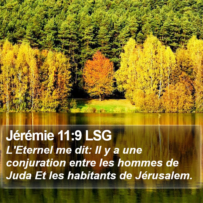 Jérémie 11:9 LSG Bible Study