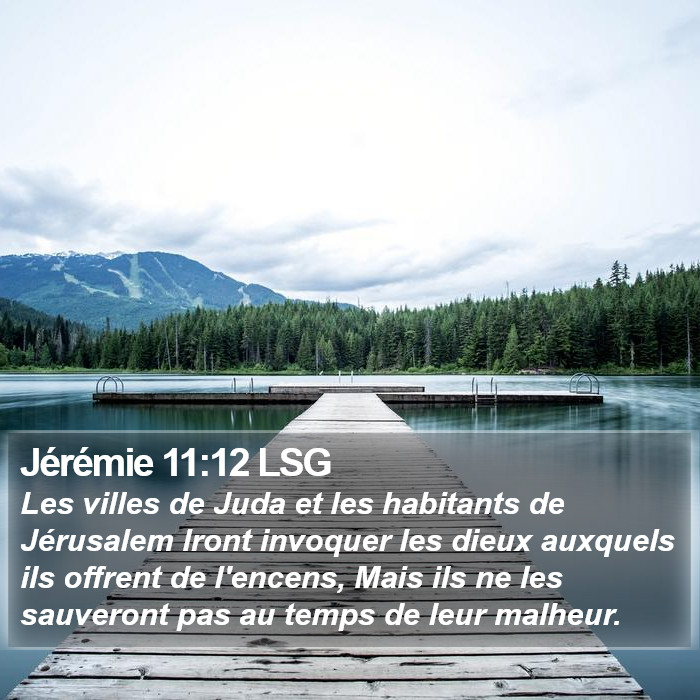 Jérémie 11:12 LSG Bible Study