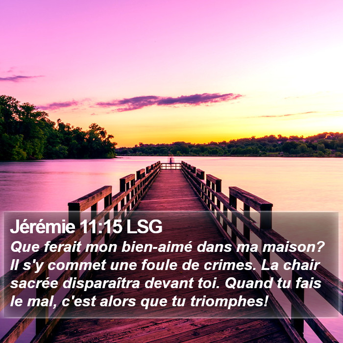 Jérémie 11:15 LSG Bible Study