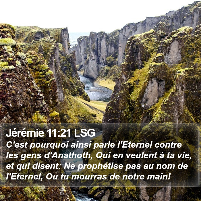 Jérémie 11:21 LSG Bible Study