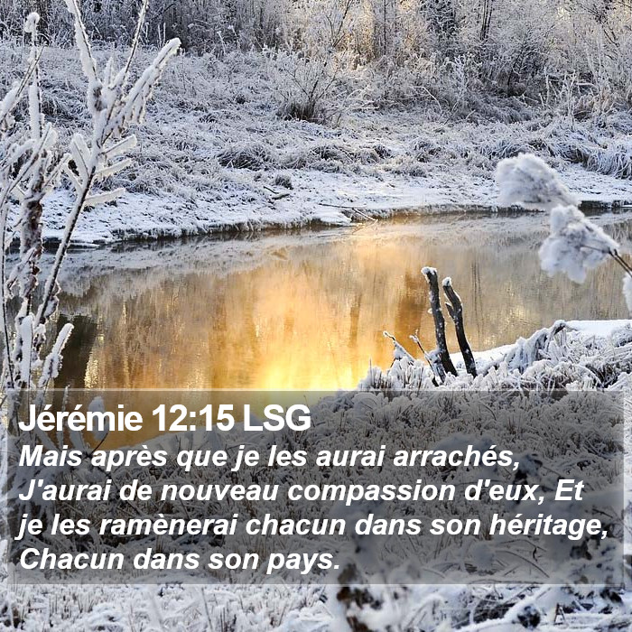 Jérémie 12:15 LSG Bible Study