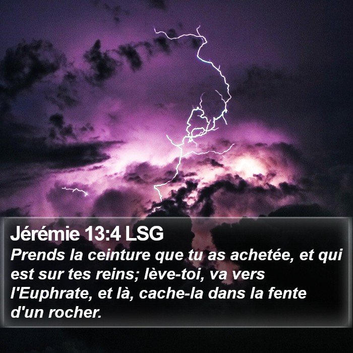 Jérémie 13:4 LSG Bible Study