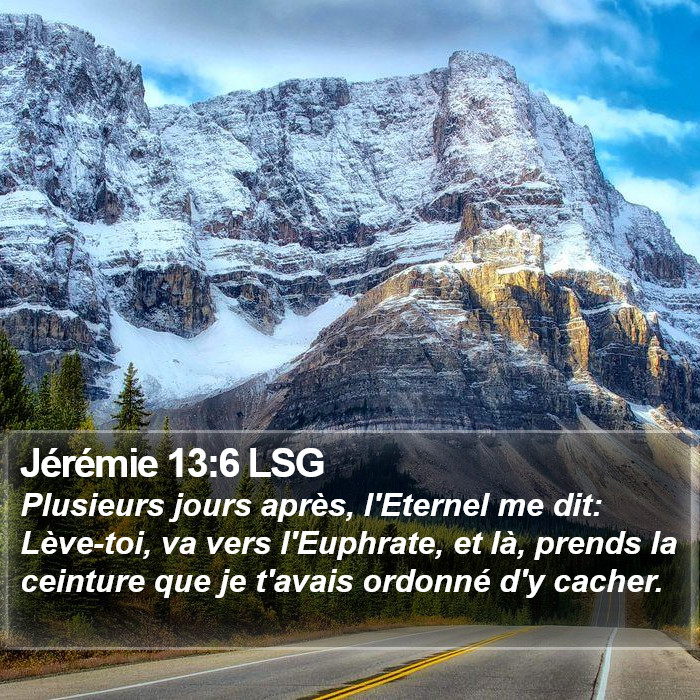 Jérémie 13:6 LSG Bible Study