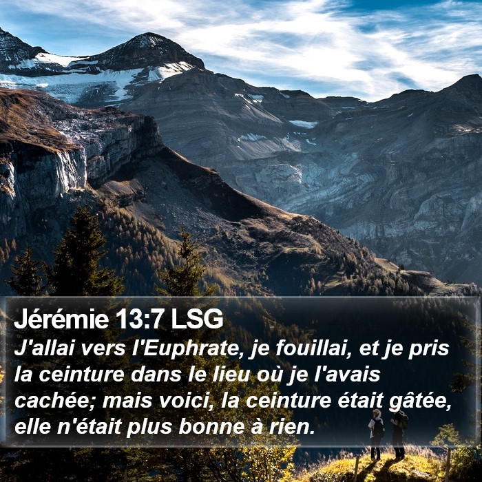 Jérémie 13:7 LSG Bible Study