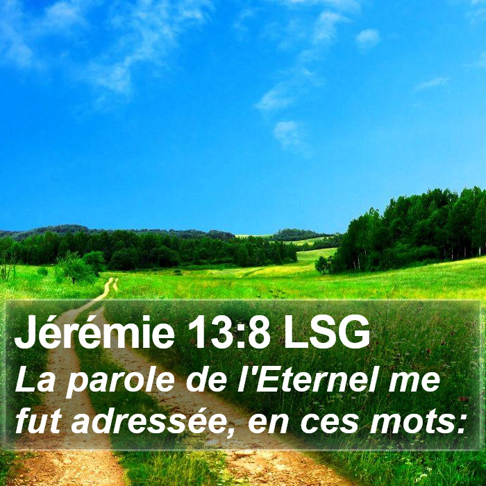 Jérémie 13:8 LSG Bible Study