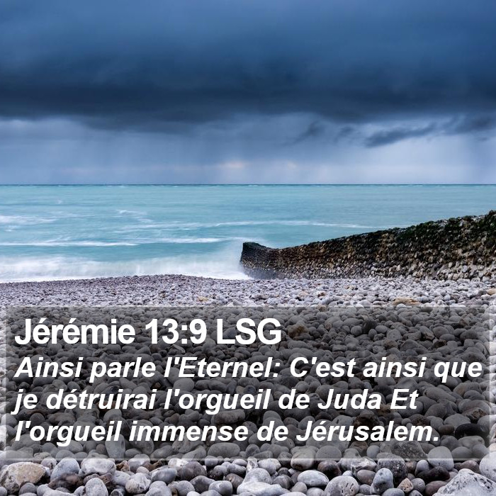 Jérémie 13:9 LSG Bible Study