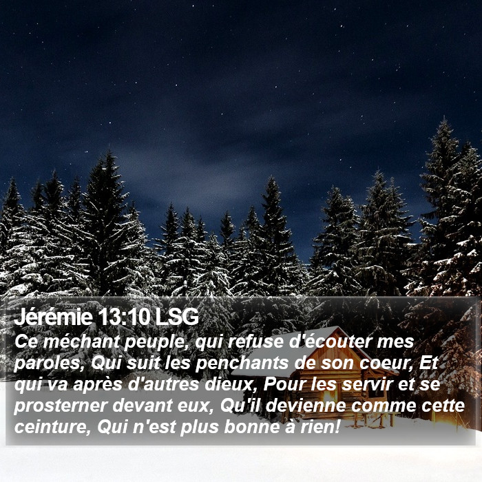 Jérémie 13:10 LSG Bible Study