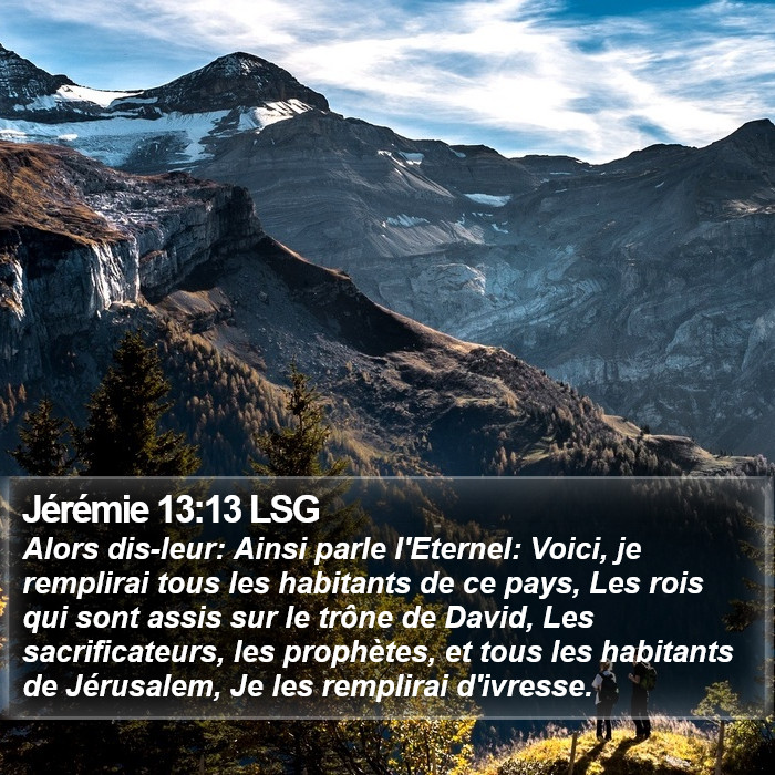 Jérémie 13:13 LSG Bible Study