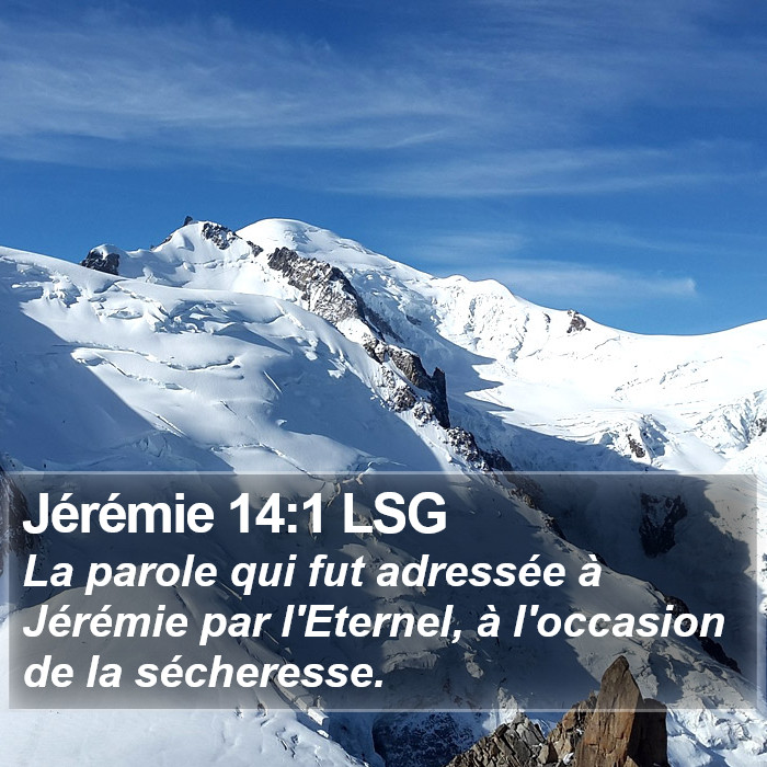 Jérémie 14:1 LSG Bible Study