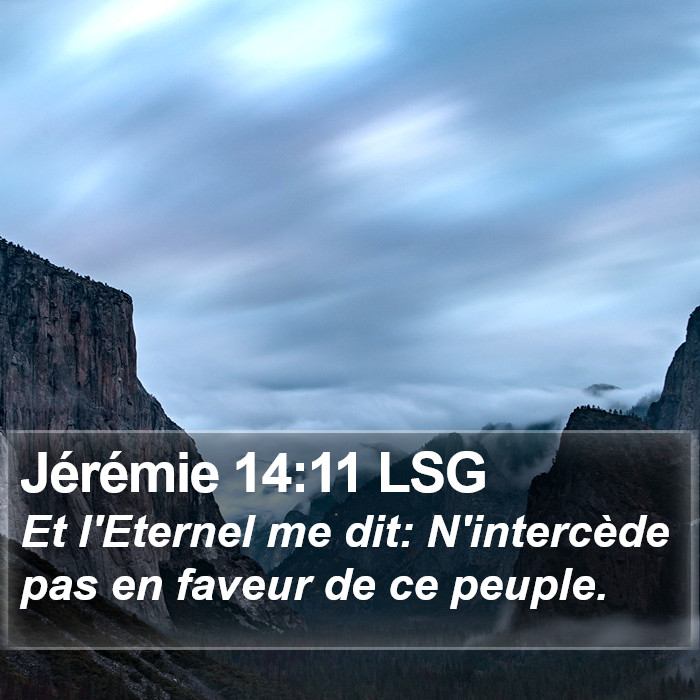 Jérémie 14:11 LSG Bible Study