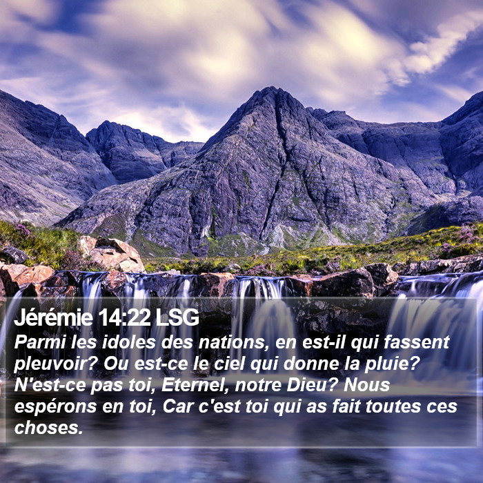 Jérémie 14:22 LSG Bible Study