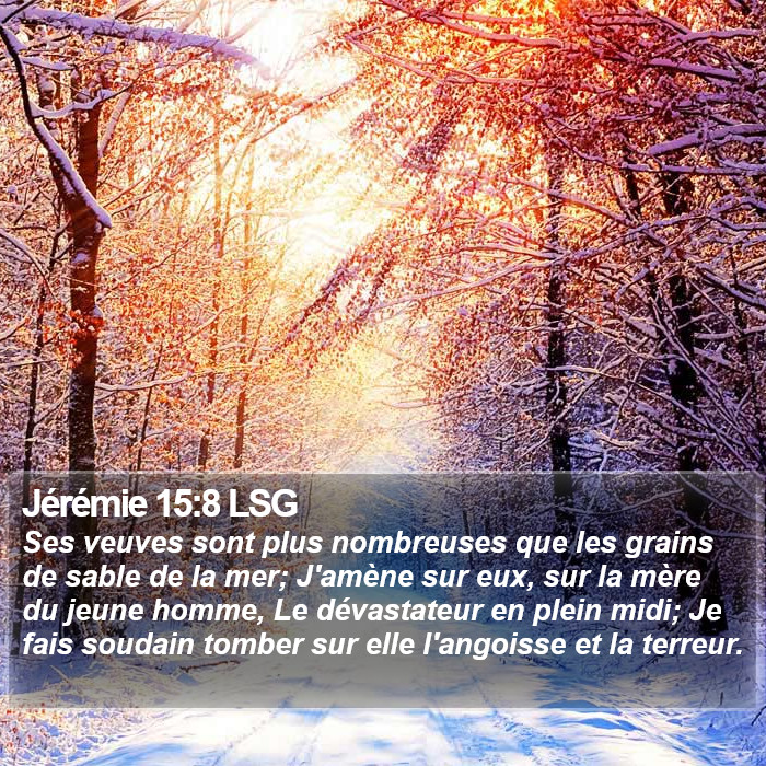 Jérémie 15:8 LSG Bible Study