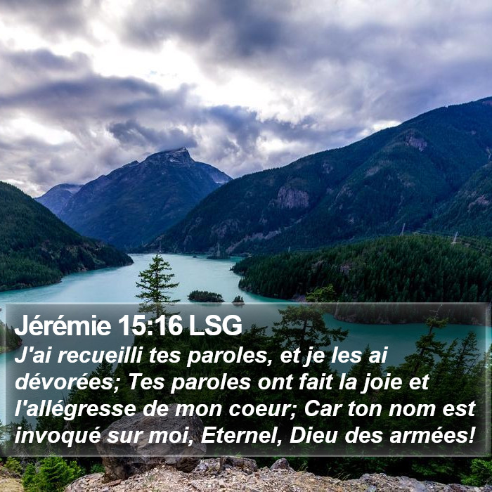 Jérémie 15:16 LSG Bible Study