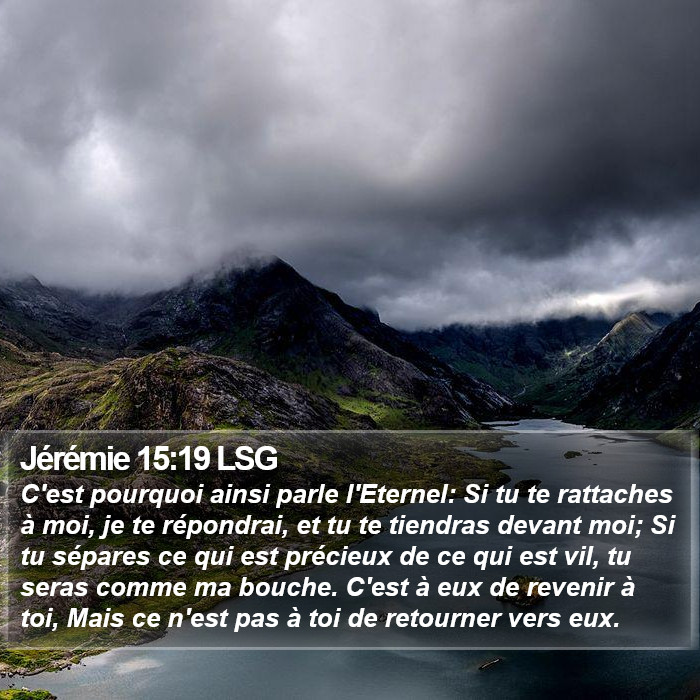 Jérémie 15:19 LSG Bible Study