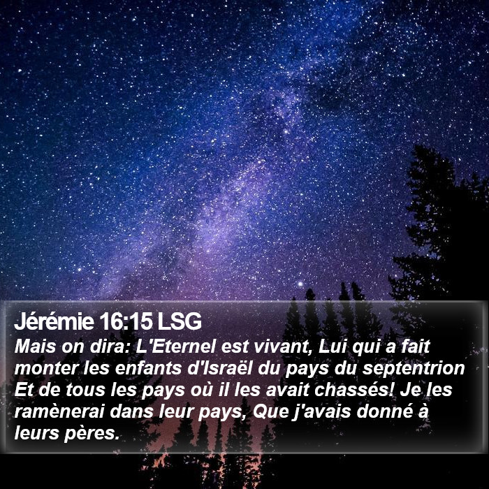 Jérémie 16:15 LSG Bible Study