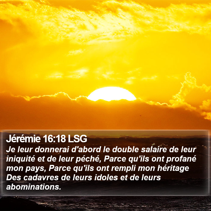 Jérémie 16:18 LSG Bible Study