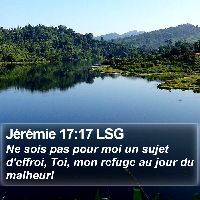 Jérémie 17:17 LSG Bible Study