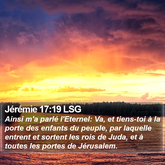Jérémie 17:19 LSG Bible Study