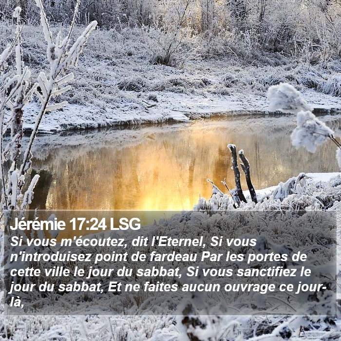 Jérémie 17:24 LSG Bible Study
