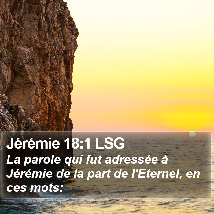 Jérémie 18:1 LSG Bible Study